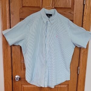 Ralph Lauren Men's Blue Striped Shirt